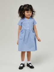 Trutex modra gincham 2 Pack Button Front School Summer obleka - Slika 2 iz 5