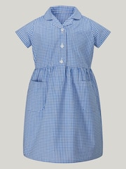 Trutex modra gincham 2 Pack Button Front School Summer obleka - Slika 4 iz 5