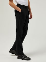 Trutex Longer Length Slim Leg Senior Boys Black School Trousers - Image 1 of 6
