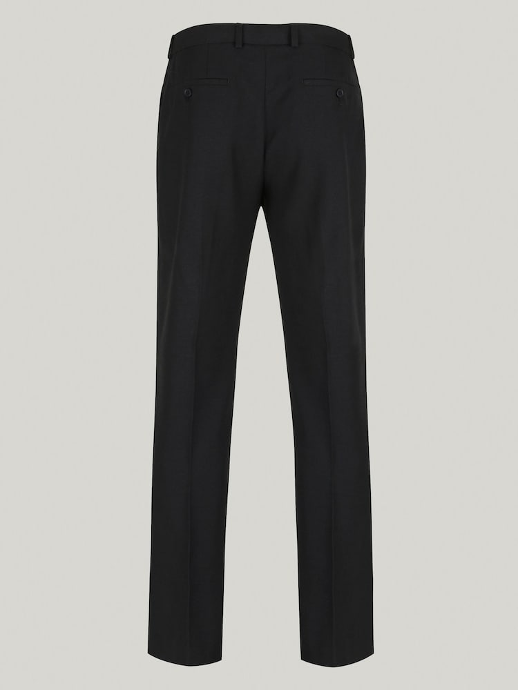 Trutex Longer Length Slim Leg Senior Boys Black School Trousers - Image 6 of 6