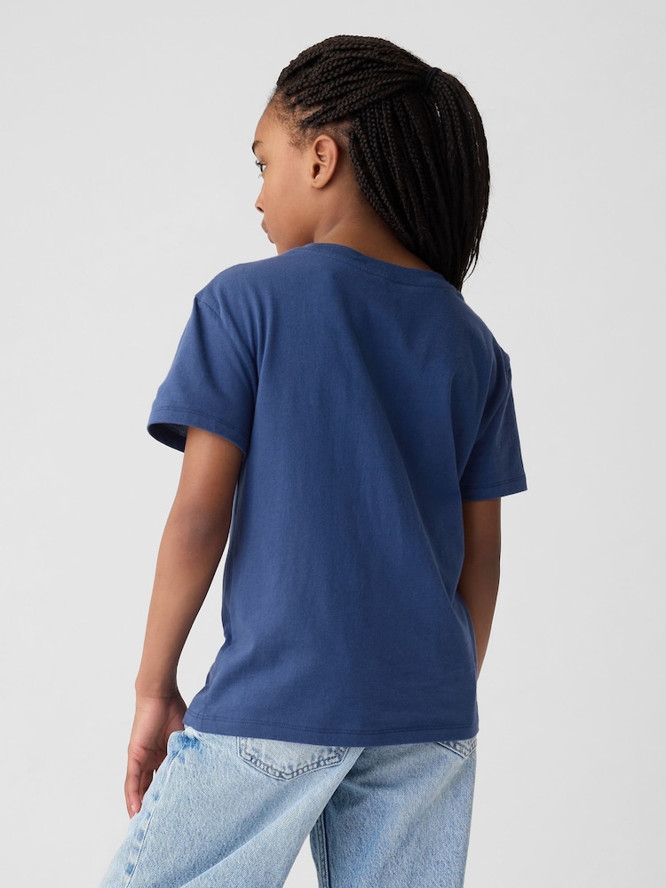 Gap Blue Palm Tree Graphic Short Sleeve Crew Neck T-Shirt (4-13yrs) - Image 2 of 2