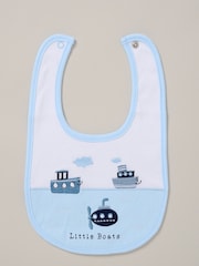 Rock-A-Bye Baby Boutique Blue Printed All in One 100% Cotton 5-Piece Baby Gift Set - Image 4 of 6