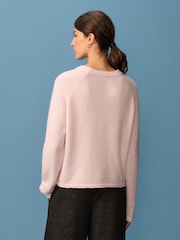 Pink Blush Soft Touch Crew Neck Knitted Jumper with Alpaca - Image 3 of 7