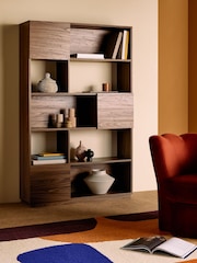 MADE.COM Dark Brown Blaze Wide Shelving Unit - Image 1 of 5
