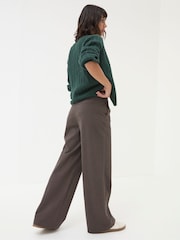 FatFace Presley Brown Herringbone Trousers - Image 2 of 5
