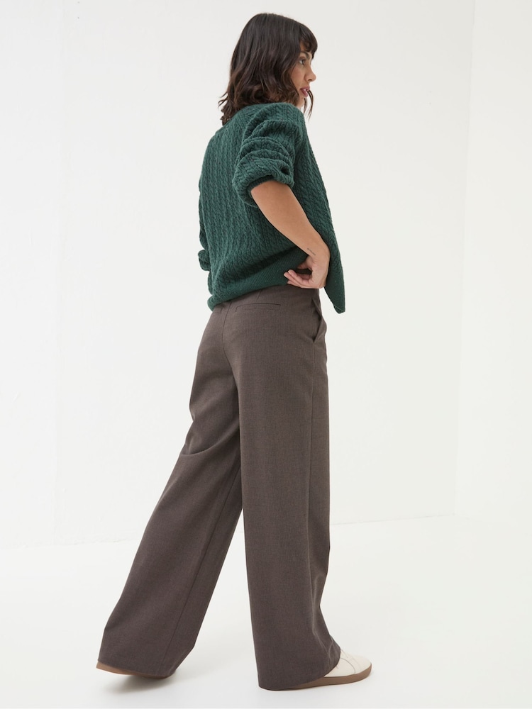 FatFace Presley Brown Herringbone Trousers - Image 2 of 5