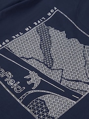 Penfield Blue Mens Relaxed Fit For Life In The Open 100% Cotton T-Shirt - Image 10 of 10