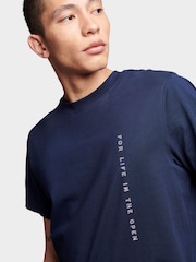Penfield Blue Mens Relaxed Fit For Life In The Open 100% Cotton T-Shirt - Image 3 of 10