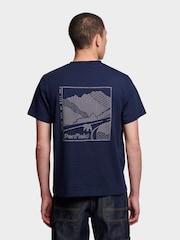 Penfield Blue Mens Relaxed Fit For Life In The Open 100% Cotton T-Shirt - Image 4 of 10