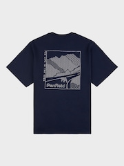Penfield Blue Mens Relaxed Fit For Life In The Open 100% Cotton T-Shirt - Image 8 of 10