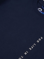 Penfield Blue Mens Relaxed Fit For Life In The Open 100% Cotton T-Shirt - Image 9 of 10