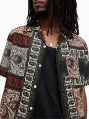 AllSaints Black Marquee 100% Cotton Shirt - Image 2 of 8