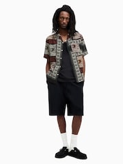 AllSaints Black Marquee 100% Cotton Shirt - Image 3 of 8