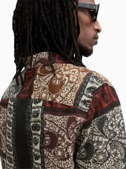 AllSaints Black Marquee 100% Cotton Shirt - Image 6 of 8