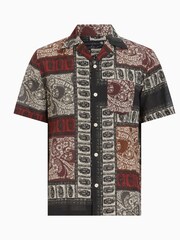 AllSaints Black Marquee 100% Cotton Shirt - Image 8 of 8