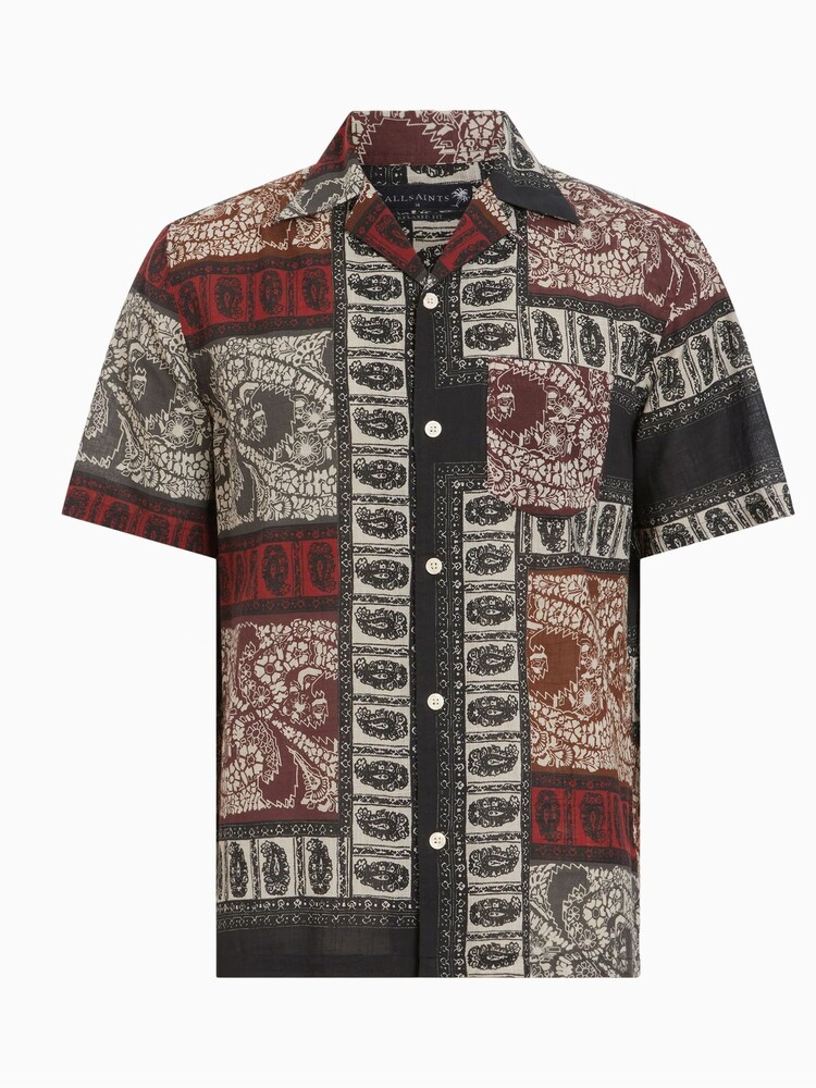 AllSaints Black Marquee 100% Cotton Shirt - Image 8 of 8