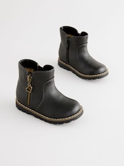 Black Standard Fit (F) Chelsea Zip Ankle Boots - Image 3 of 8