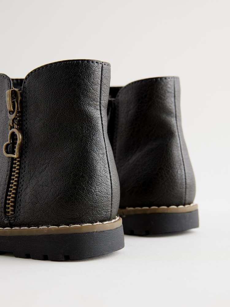 Black Standard Fit (F) Chelsea Zip Ankle Boots - Image 8 of 8