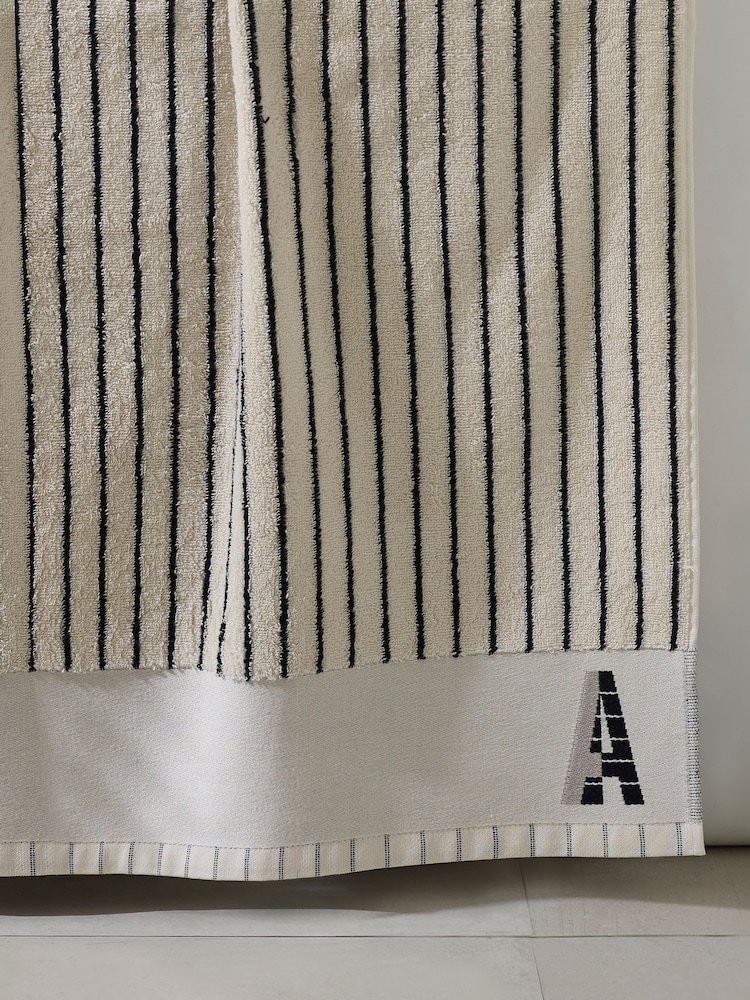 Natural Monogram Bath Sheet Towels with 100% Cotton - Image 3 of 3