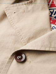 Superdry Nude Merchant Twill Pea Coat - Image 4 of 5