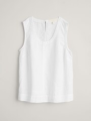 Seasalt Cornwall White Lighthouse Station 100% Linen Vest - Image 1 of 2