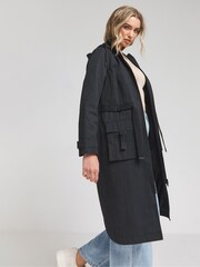 Simply Be Black Functional Utility Coat - Image 2 of 4