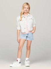 Tommy Hilfiger White Denim Trucker Jacket - Image 3 of 5
