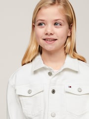 Tommy Hilfiger White Denim Trucker Jacket - Image 4 of 5
