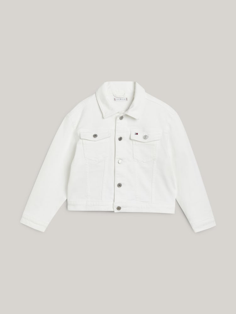 Tommy Hilfiger White Denim Trucker Jacket - Image 5 of 5 Tommy Hilfiger White Denim Trucker Jacket - Image 5 of 5