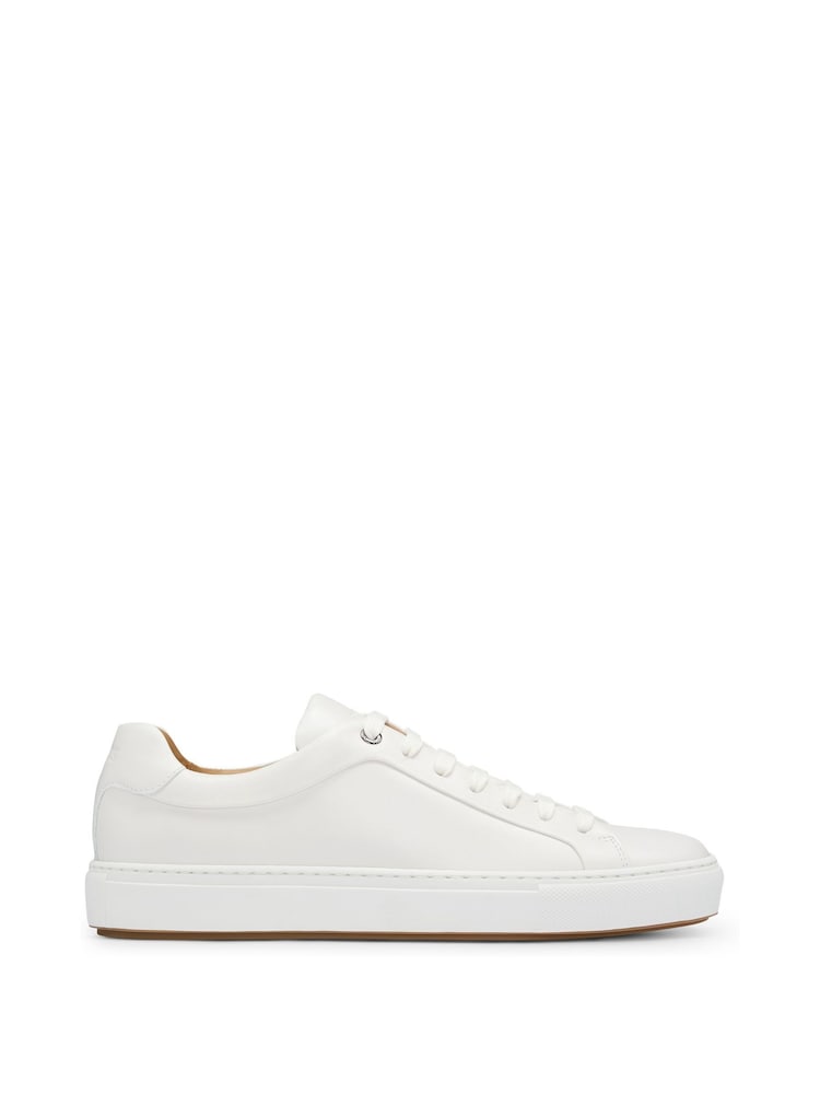 BOSS White Logo Detail Cupsole Trainers - Image 1 of 5