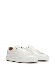 BOSS White Logo Detail Cupsole Trainers - Image 3 of 5