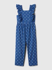 Gap Jumpsuit aus Leinen-Baumwoll-Mischung mit Rüschenärmeln und Print (12Monate–5Jahre) - Bild 1 von 2