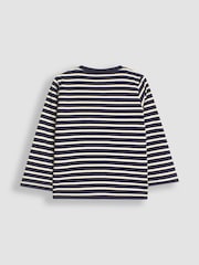 JoJo Maman Bébé Navy Blue Tiger Appliqué Top - Image 3 of 4