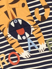 JoJo Maman Bébé Navy Blue Tiger Appliqué Top - Image 4 of 4