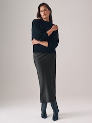 The Set Berry Red/Black 2 Pack Satin Midi Skirts - Image 1 of 5