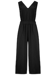 Negro - Mono capri de punto de algodón flameado 100 % Maya de Pour Moi - Imagen 3 de 4