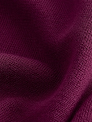Red Berry Cosy Soft Touch Knitted Jumper Hoodie - Image 5 of 5