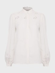 Hobbs Cream Ada Embroidered Top - Image 4 of 4