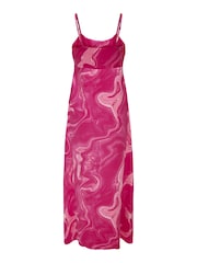 ONLY Marble Print Cami Ruched Detail Midi Dress - Image 5 of 5