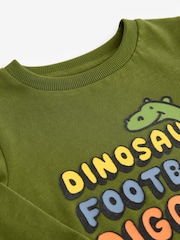 Green Dinosaur Long Sleeve Character T-Shirt (3mths-7yrs) - Image 3 of 3