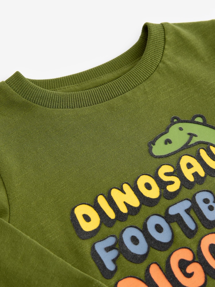 Verde con dinosaurios - Camiseta de manga larga con estampado de personajes (3 meses a 7 años) - Imagen 3 de 3 Verde con dinosaurios - Camiseta de manga larga con estampado de personajes (3 meses a 7 años) - Imagen 3 de 3
