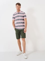 Crew Clothing Heritage Stripe Pique 100% Cotton Polo Shirt - Image 2 of 4