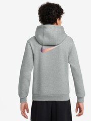 Nike Grey Dri-FIT Club Fleece CR7 Training Hoodie - Image 2 of 3
