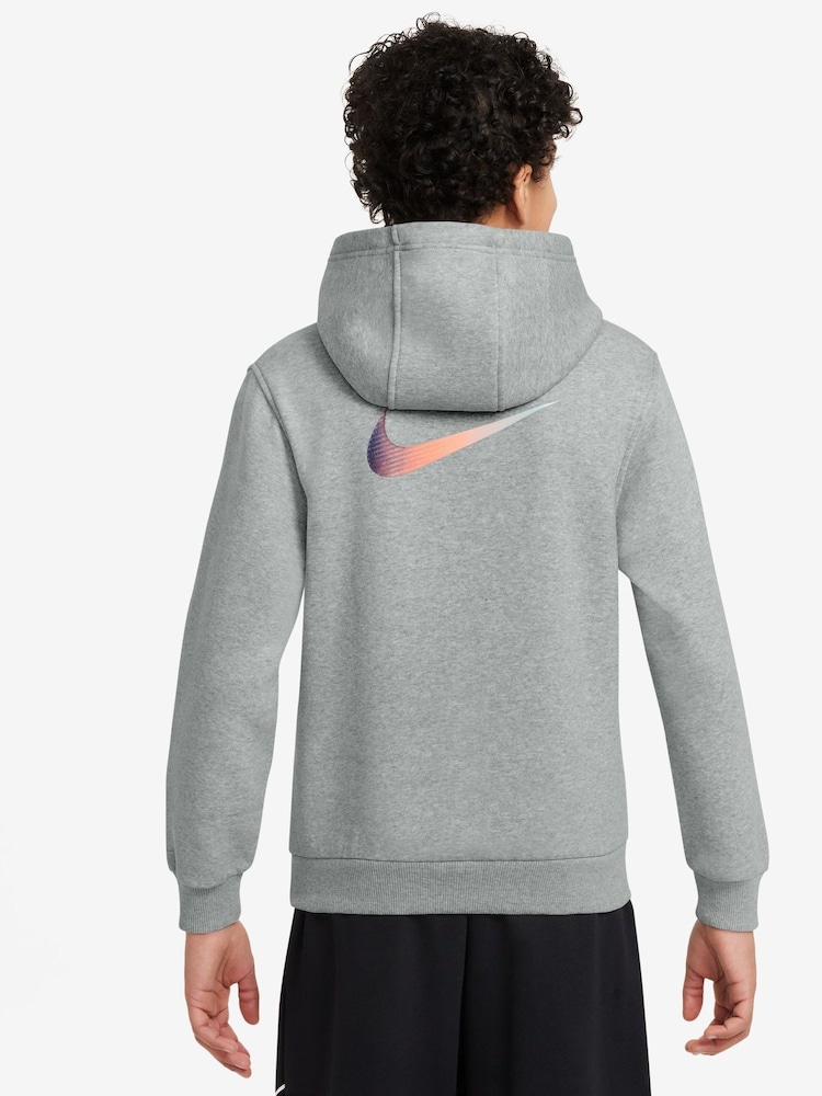 Nike Grey Dri-FIT Club Fleece CR7 Training Hoodie - Image 2 of 3