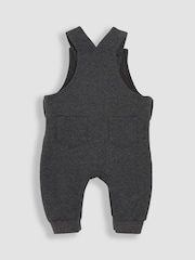 JoJo Maman Bébé Charcoal Appliqué Dungarees & Top Set - Image 5 of 6