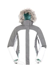 Valkoinen - Mountain Warehouse Pyrenees II Womens vettä hylkivä Pehmustettu Snow Ski Takki - Kuva 1 / 5