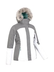 Valkoinen - Mountain Warehouse Pyrenees II Womens vettä hylkivä Pehmustettu Snow Ski Takki - Kuva 3 / 5