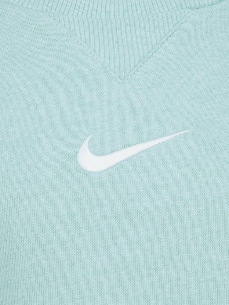 Zielony - Nike Little Kids Essential Marl Crew Tracksuit Set - Image 5 of 5