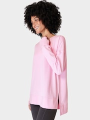 Sweaty Betty Chalk Pink After Class Longline Sweatshirt - Image 1 of 7