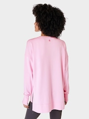 Sweaty Betty Chalk Pink After Class Longline Sweatshirt - Image 2 of 7